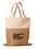 Custom Eco Green Jute / Burlap Shopping Bag w/Jute and Cotton Compination, Price/piece