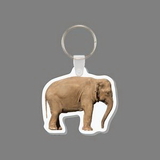 Custom Key Ring & Full Color Punch Tag W/ Tab - Elephant