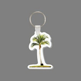 Key Ring & Full Color Punch Tag - Palm Tree