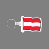 Key Ring & Full Color Punch Tag W/ Tab - Flag of Austria