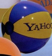 Custom Inflatable 2 Tone Beachball - Purple/Yellow / 16"