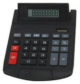 Custom Adjustable Tilt-Angled Desk Top Calculator, 8 1/8" L X 6 1/8" W X 7/8" H