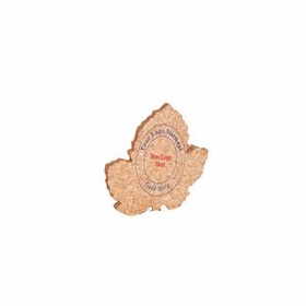 Custom Set Of 4 Grape Leaf Shape Cork Coasters, 4 1/2" H X 4 1/4" W X 1/4" Thick