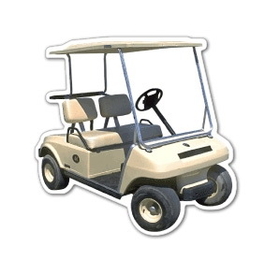 Custom Golf Cart Magnet (7.1-9 Sq. In. & 30mm Thick)