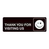 Custom Thank You For Visiting Us Acrylic Facility Signs