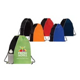 Custom Sport Mesh Pocket Drawstring Backpack, 13.5