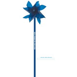 Custom Pinwheel W/ Logo, Blue Plastic 4.5