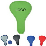 Custom Folding Polyester Fan With Pouch, 8 3/5
