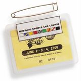 Custom Pit Pass/ Credentials Holder with Heavy Duty Safety Pin (5-5/8