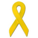 Custom Yellow Awareness Ribbon Lapel Pin, 1