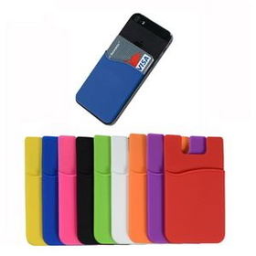 Custom Silicone Phone Card Holder, 2 1/4" W x 3 1/2" H