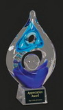 Custom Winners of Excellence L Art Glass Award, 10 1/4