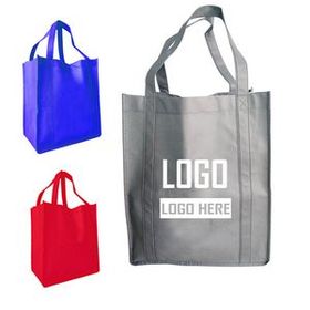 Custom Reusable Non-woven Grocery Bag, 14" H x 12" W x 8" D