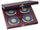Custom Cherry Wood Presentation Cases with 4 Round Solid Brass Coasters, Price/piece