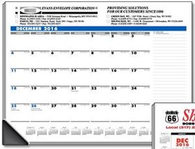 Custom Deskmate Desk Pad Calendar w/ Vinyl Corners - Thru 05/31/12