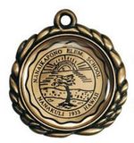 Custom Brass Etched Medal 2 1/2