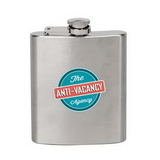 Custom 7 Oz. Stainless Steel Liquor Flask-BPA, 4 3/4