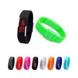 Custom Colorful Silicone Strap LED Bracelet Watch, 9