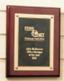 Custom Rosewood Achievement Plaque w/ Tuck Nail (7