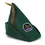 Dark Green Felt Robin Hood Hat w/ Feather w/ a Custom Printed Faux Leather Icon, Price/piece
