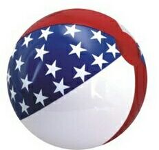 Custom 6" Inflatable Patriotic Star Beach Ball