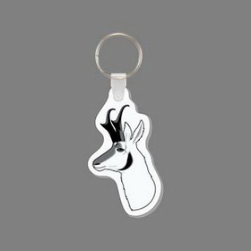 Custom Key Ring & Punch Tag - Antelope (Head) Tag W/ Tab