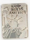 Custom God Bless America Stock Cast Pin