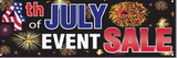 Blank 3'x10' Stock Banners- 4th Of July Event Sale