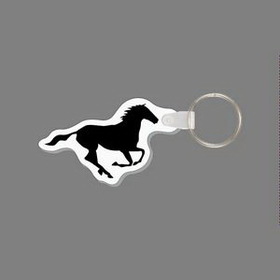 Custom Key Ring & Punch Tag W/ Tab - Galloping Horse (Silhouette)