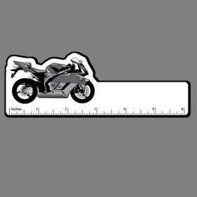 Custom 6" Ruler W/ Motorcycle (Racing)