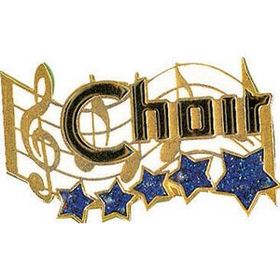 Custom 1 1/4" Music Award Lapel Pin Choir
