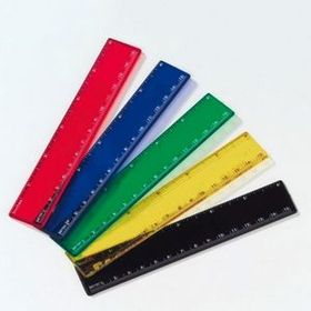 Custom 6-inch Ruler, 5 9/10" L x 1 3/5" W x 1/5" H
