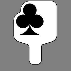Custom Handheld Fan W/ Club Card Suit (Symbol, Silhouette)