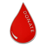 Blank Blood Donor Pin, 7/8