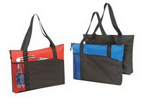 Custom Multi-Pocket Zipper Tote Bag 20"X14"X2-1/2"