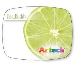 Custom The Bar Buddy is a Flexible Cutting Board on .045 clear plastic (5.75" x 7.5") Full color imprint