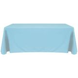 6' Blank Solid Color Polyester Table Throw - Aqua