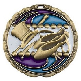 Custom 2 1/2" Color Epoxy Medallion Dance In Gold