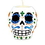 Custom Day Of The Dead Male Skull Tea Light Holder, Price/piece