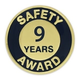 Blank Safety Award Pin - 9 Year, 3/4