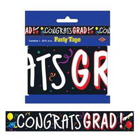 Custom Congrats Grad Party Tape, 3" L x 20' W
