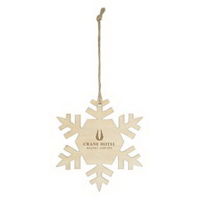 Custom Wood Ornament - Snowflake, 4" H