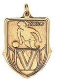 Custom 100 Series Stock Medal (Female Soccer Player) Gold, Silver, Bronze
