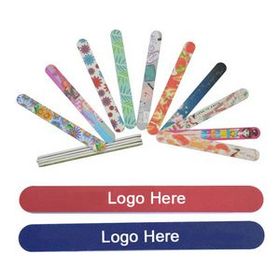 Custom 7'' Multi-Color Thick Foam Nail File with PVC bag