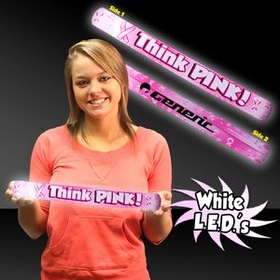 Custom Think Pink 16" Foam LED Baton