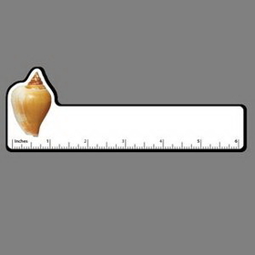 6" Ruler W/ Full Color Cone Seashell