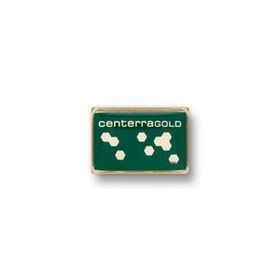 Custom Radius Corner Rectangle Printed Stock Lapel Pin (1"x3/4")
