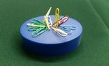 Custom Paperclip Dispenser Magnetic Oval Base (paperclips not included), 4