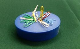 Custom Paperclip Dispenser Magnetic Oval Base (paperclips not included), 4" W x 2.5" L x .5" H