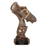 Custom Hand Painted Resin Soccer Cleat Trophy (10